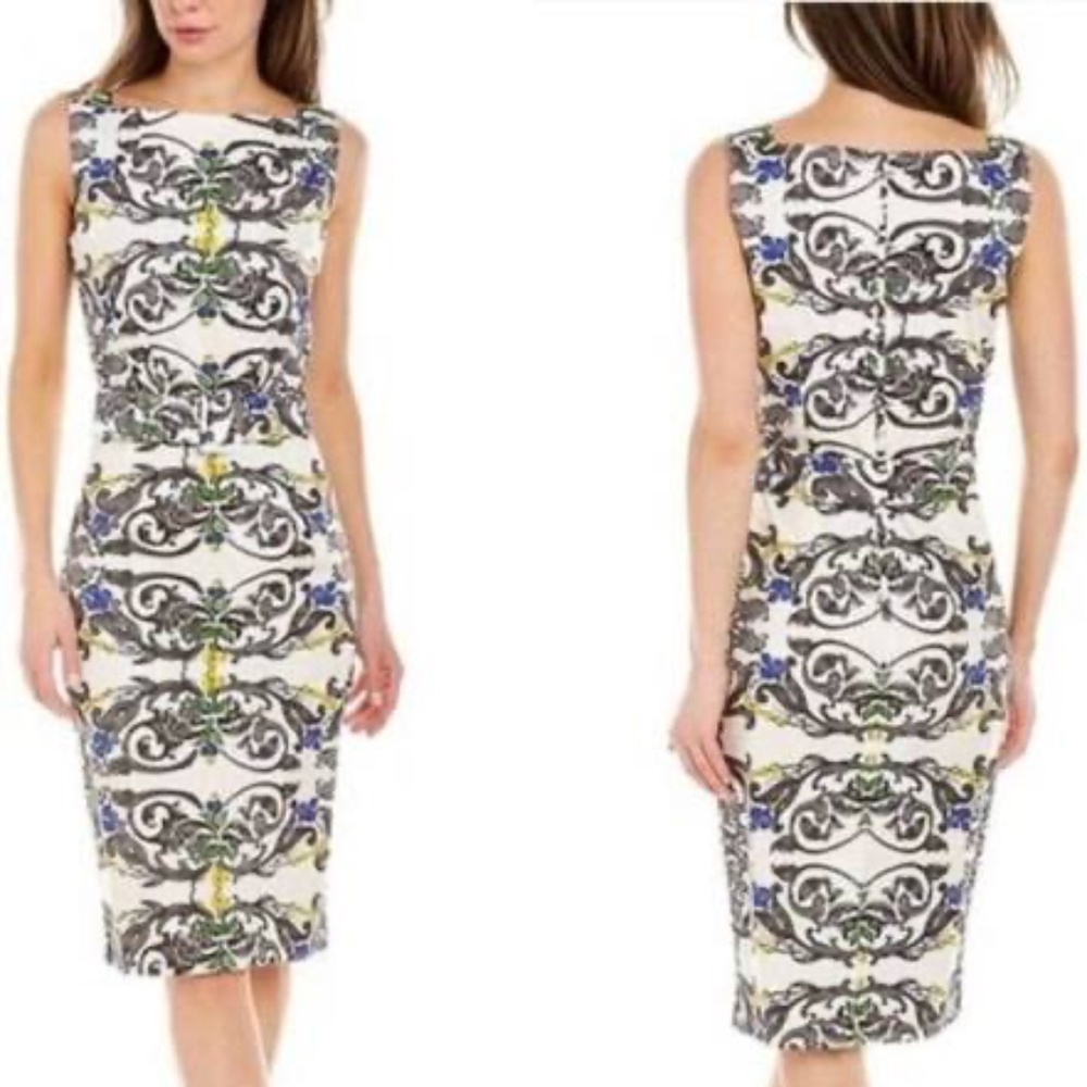 Samantha Sung “Peony” Canace Sheath Dress 0P